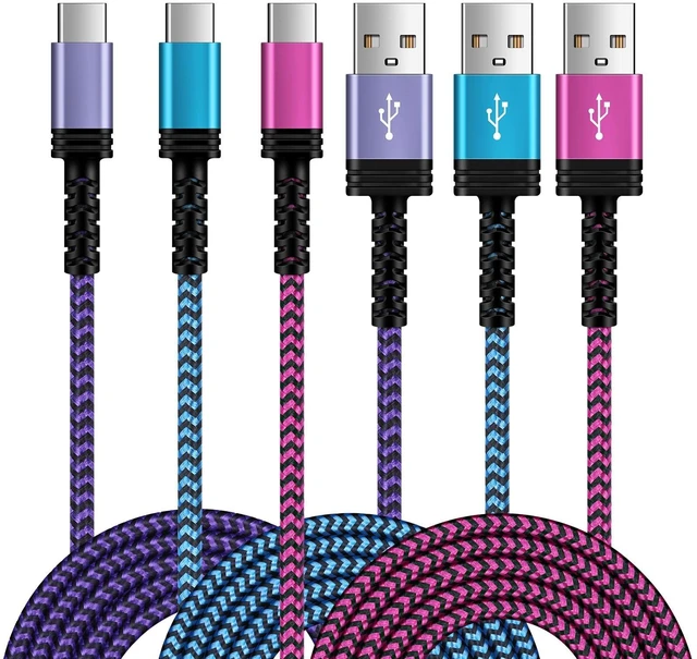 Main image of USB to USB C Cable 6FT/3Pack for iPhone 17 16 15/15 Pro/15 Pro Max/15 Plus,USB A to USB Type C Charging Fast Charger Cord for Samsung Galaxy S25 Ultra S25 FE A17 A55 A36 S24 S23,Google Pixel 10 Pro XL