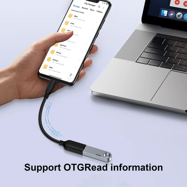 Alt view image 2 of 7 - Vszerda USB C to USB 3.0 Adapter, USB C Android Adapter Male to USB A Female OTG On The Go Cable for Samsung Galaxy S26 S25 Edge Ultra S24 S23 S22 S21 S20 A36,Google Pixel 10 9 8 7 Pro,Moto G 5G 2025