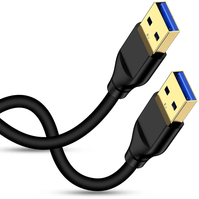 Main image of USB to USB Cable 6FT, USB A to USB A Cord Male to Male USB Cable USB A 3.0 A to A Male Cable Double Sided USB A Data Transfer Cord for Computer PC Laptop Cooler TV Hub Hard Drive Enclosure DVD Player