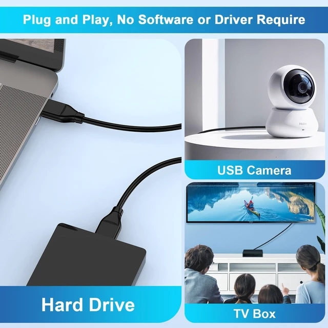 Alt view image 5 of 7 - USB to USB Cable 6FT, USB A to USB A Cord Male to Male USB Cable USB A 3.0 A to A Male Cable Double Sided USB A Data Transfer Cord for Computer PC Laptop Cooler TV Hub Hard Drive Enclosure DVD Player