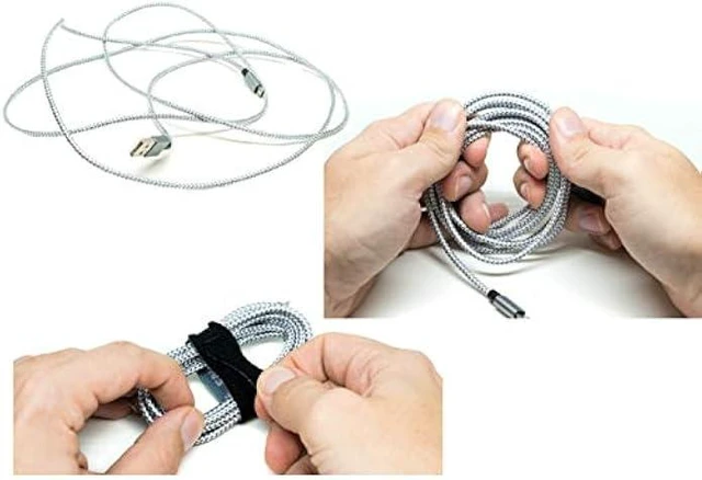 Alt view image 4 of 5 - Vszerda Cable Clips 3M Adhesive, Multipurpose Wire Clamps for Cable Management and Cable Runs - 50 Pack Black Bundled with 10 Reusable Cable Ties