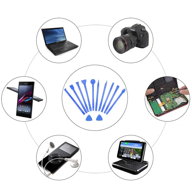 Alt view image 6 of 7 - Vszerda Antistatic Spudger Plastic Opening Pry Tool Set,Electronics Opening Pry Tool Repair Kit,Prying and Opening Tool for Laptop Tablet iPhone ipad Cell Phone LCD Screen