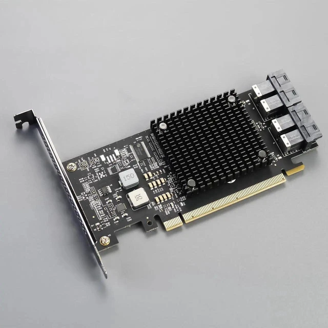 Alt view image 6 of 6 - Vszerda ST583 4-Port SFF-8643 to PCIE 3.0 X16 Adapter Card with PEX8747 Controller for High-Density U.2/U.3/M.2 NVMe RAID Storage Solution