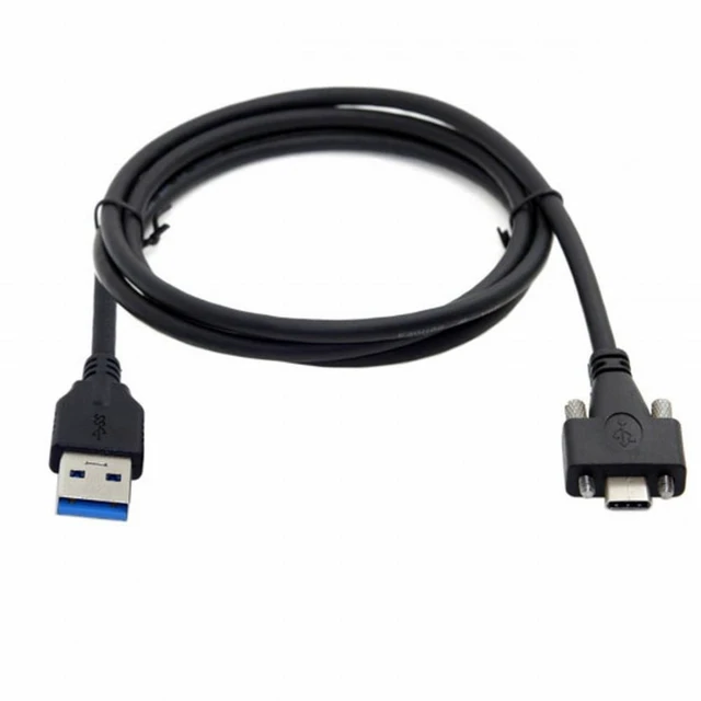 Alt view image 4 of 7 - Vszerda USB 3.1 Type-C Dual Screw Locking to Standard USB3.0 Data Cable 1.2m 2m 3m Panel Mount Type