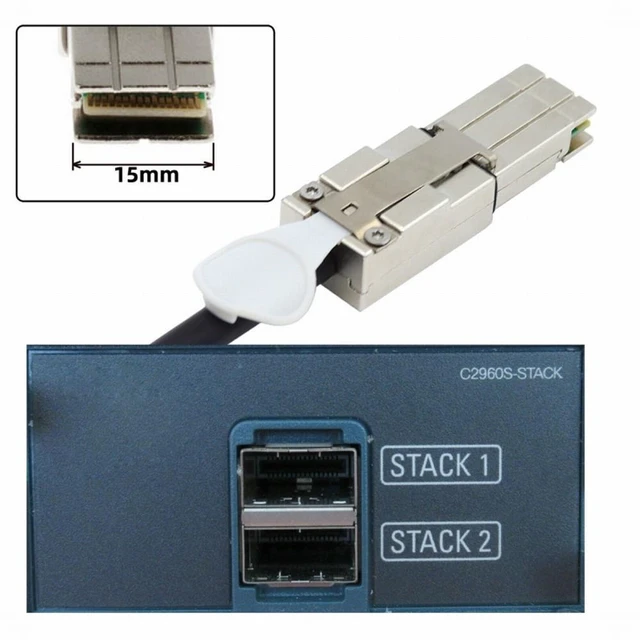 Alt view image 5 of 7 - Vszerda 20Gbps 40Gbps FlexStack Stacking Cable CAB-STK-E-0.5M Compatible for Catalyst 2960S 2960X 2960XR Networking Switch
