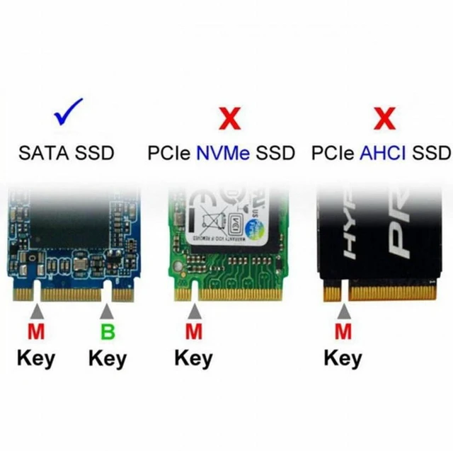 Alt view image 6 of 7 - Vszerda M.2 NGFF B/M-key 2 Lane SSD to 7mm 2.5" SATA 22pin hard disk case PCBA for E431 E531 X240S Y410P Y510P