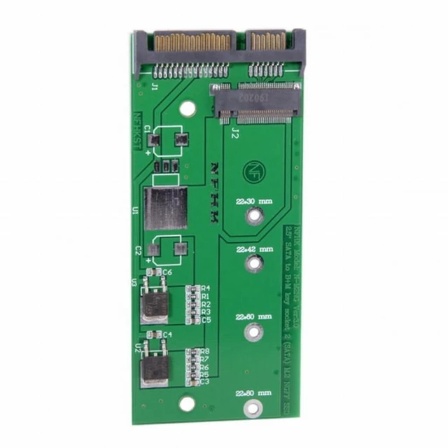 Alt view image 4 of 7 - Vszerda M.2 NGFF B/M-key 2 Lane SSD to 7mm 2.5" SATA 22pin hard disk case PCBA for E431 E531 X240S Y410P Y510P