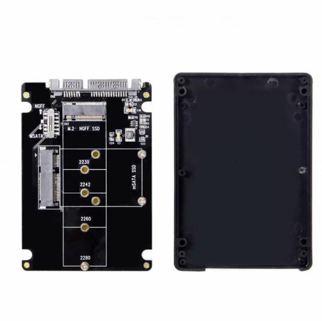 Main image of Vszerda Combo M.2 NGFF B-key mSATA SSD to SATA 3.0 Adapter Converter Case Enclosure with Switch