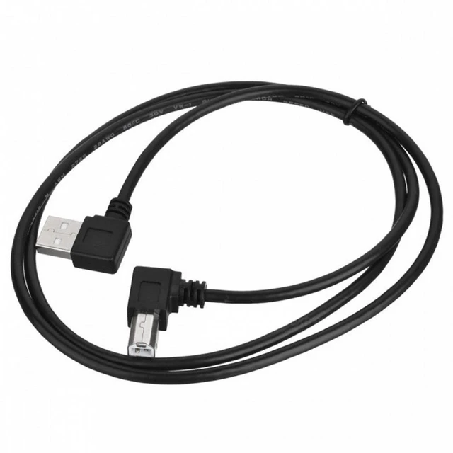 Alt view image 5 of 7 - Vszerda Left Angled USB 2.0 A Male to Type-B Male for Disk Printer Scanner 90 Degree Cable 50cm 100cm