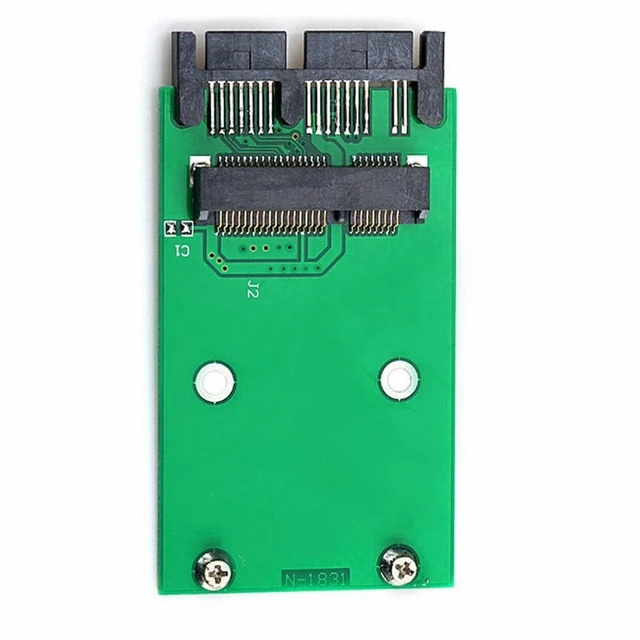 Alt view image 5 of 6 - Vszerda Mini PCI-E mSATA SSD to 1.8" Micro SATA 7+9 16pin Adapter Add on Cards PCBA for SSD Hard Disk