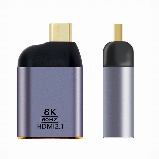 Alt view image 3 of 7 - Vszerda USB4 Type-C USB-C Source to Female HDMI 2.1 Sink Display 8K 60HZ UHD 4K HDMI Male Monitor Adapter
