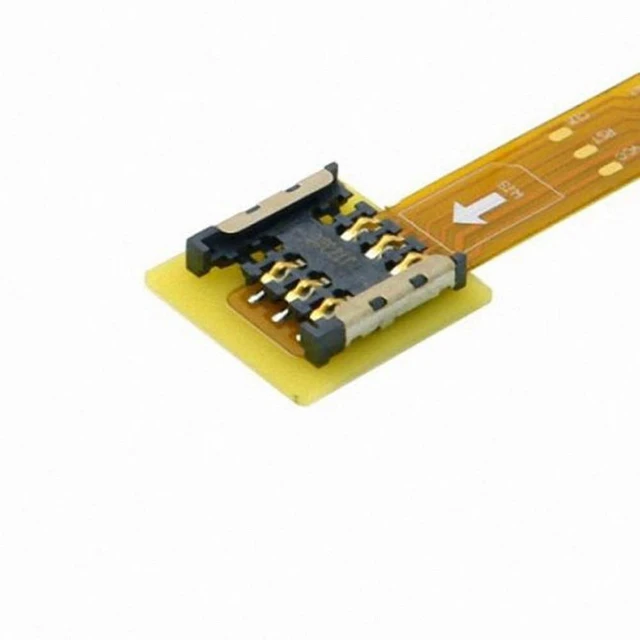 Alt view image 2 of 7 - Vszerda Micro SIM Card to Nano SIM Kit Male to Female Extension Soft Flat FPC Cable Extender 10cm