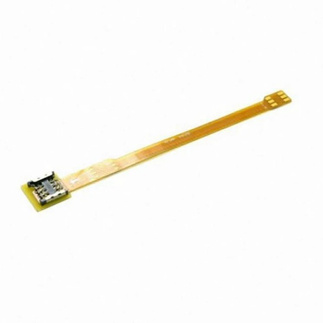 Alt view image 4 of 7 - Vszerda Micro SIM Card to Nano SIM Kit Male to Female Extension Soft Flat FPC Cable Extender 10cm
