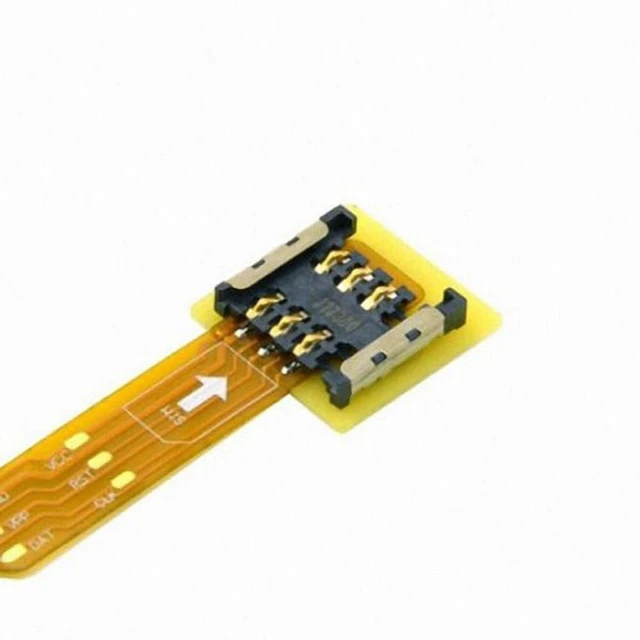 Alt view image 6 of 7 - Vszerda Micro SIM Card to Nano SIM Kit Male to Female Extension Soft Flat FPC Cable Extender 10cm
