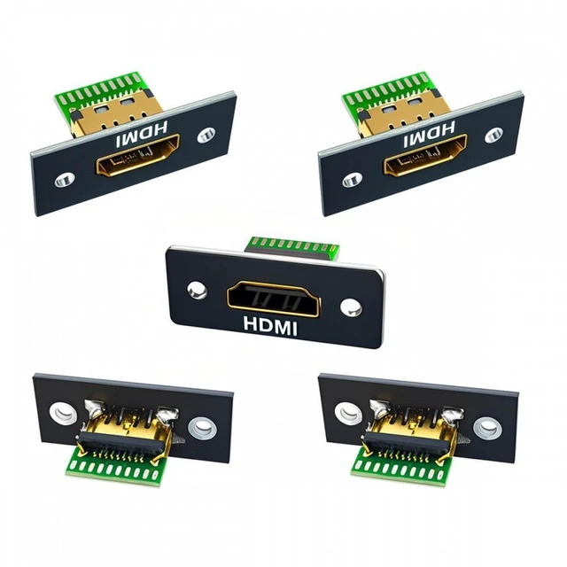 Main image of Vszerda 5pcs/set DIY OEM HDMI 8K Type-A Female Socket Connector Receptacle with Panel Mount Solder Type