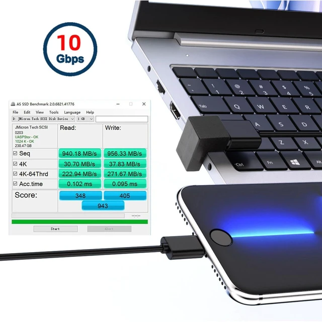 Alt view image 5 of 7 - Vszerda 360 Degree Up Down Angled Type-C USB-C OTG to USB 3.0 Female Extension Adapter for Cell Phone Tablet