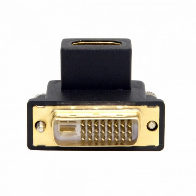 Alt view image 6 of 7 - Vszerda 90 Degree Up Angled DVI Male to HDMI Female Adapter for Computer HDTV Graphics Card
