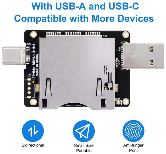Alt view image 4 of 7 - Vszerda USB3.1 Type-C Type-A to CF Express Extension Card Reader for CFE Type-B Support R5 Z6 Z7 Memory Card