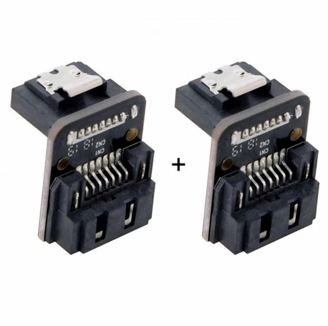 Main image of Vszerda SATA 7Pin Female to 7pin Male Up 90 Degree Angled Adapter Mainboard Motherboard for Desktops SSD HDD