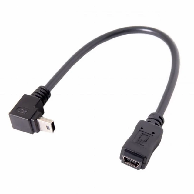 Alt view image 4 of 7 - Vszerda GPS Mini USB 5P 90D Down Direction Angled Male to 5p Female Extension Cable 0.2M