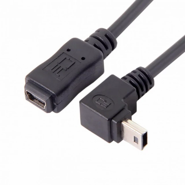 Alt view image 5 of 7 - Vszerda GPS Mini USB 5P 90D Down Direction Angled Male to 5p Female Extension Cable 0.2M