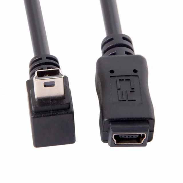 Alt view image 6 of 7 - Vszerda GPS Mini USB 5P 90D Down Direction Angled Male to 5p Female Extension Cable 0.2M