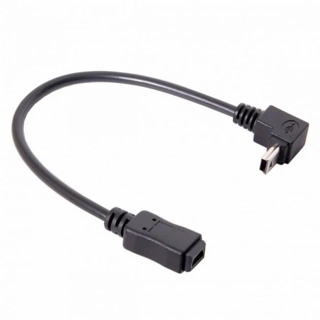 Alt view image 7 of 7 - Vszerda GPS Mini USB 5P 90D Down Direction Angled Male to 5p Female Extension Cable 0.2M