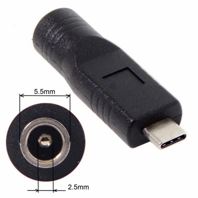 Main image of Vszerda 65W PD DC Power Jack 5.5*2.5mm Input to Type-C USB-C Power Plug Charge Adapter for Laptop Phone