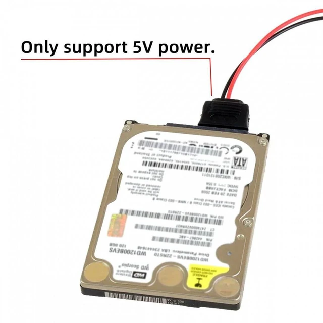 Alt view image 5 of 6 - Vszerda DC 5V Dual USB to SATA 15Pin Power Cable for 2.5 inch SATA HDD SSD Disk Driver 5V 2A Max