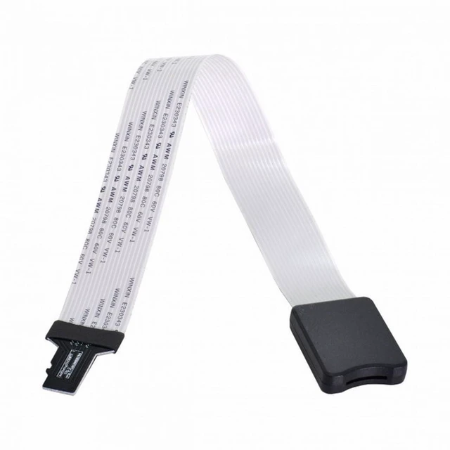 Alt view image 7 of 7 - Vszerda Micro-SD TF Memory Card Kit Male to TF Female Extension Soft Flat FPC Cable Extender 25cm