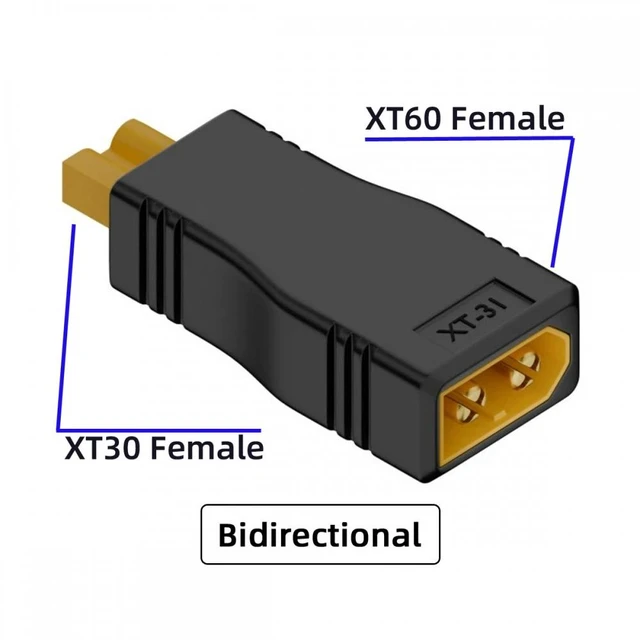 Alt view image 7 of 7 - Vszerda XT60 Female SC100 Protocol to XT30 Female Fast Charging Adapter for RC Lipo Battery Quadcopter Multicopter Aeromodelling
