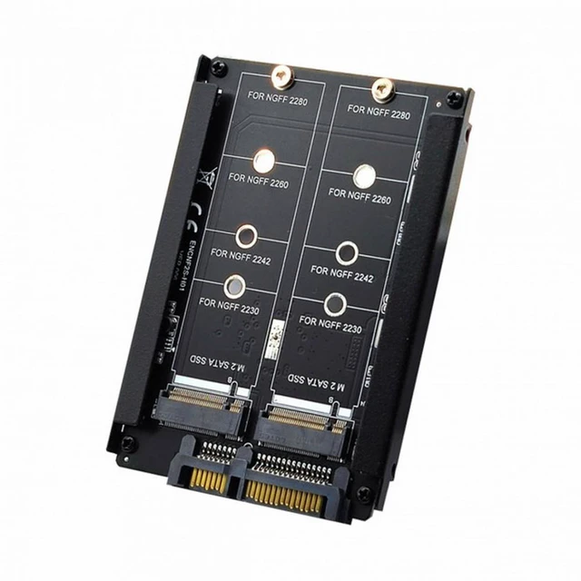Main image of Vszerda Dual NGFF B+M Key M.2 SSD Card JBOD Raid0 Span Bridge to 2.5inch SATA Combo HDD Disk Drive Enclosure