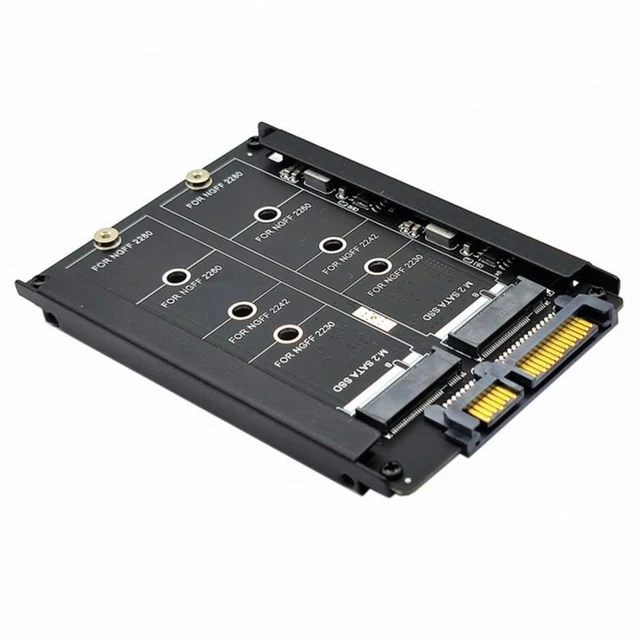 Alt view image 2 of 7 - Vszerda Dual NGFF B+M Key M.2 SSD Card JBOD Raid0 Span Bridge to 2.5inch SATA Combo HDD Disk Drive Enclosure