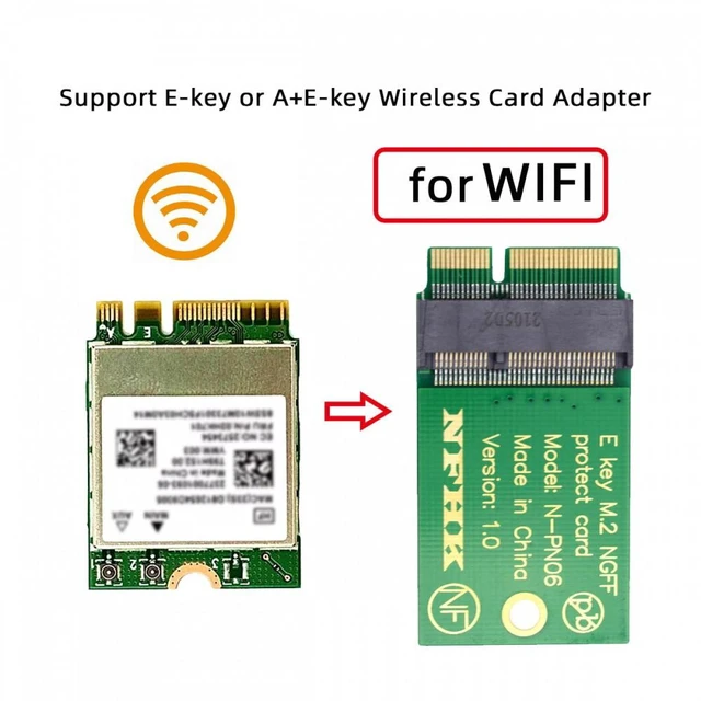 Alt view image 4 of 6 - Vszerda NGFF E-Key A+E Key 22x30mm to 22x42mm Male to Female Extension Adapter for Wireless Card