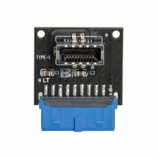 Alt view image 4 of 6 - Vszerda USB 3.1 Front Panel Socket Key-A Type-E to USB 3.0 20Pin Header Male Extension Adapter for Motherboard