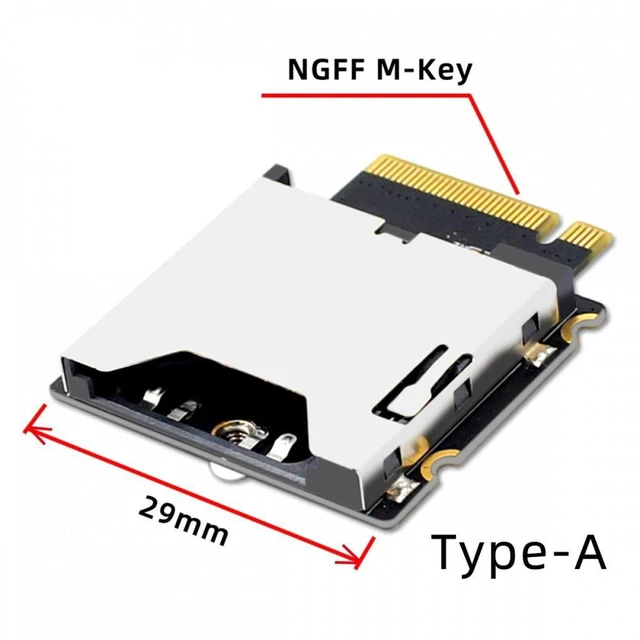 Alt view image 3 of 6 - Vszerda NGFF M.2 NVMe Host to CFExpress CFA Extension Adapter M2 M-key for CFE Type-A Support Camera Memory Card