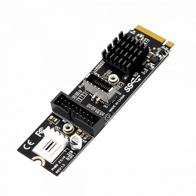Main image of Vszerda 5Gbps Type-E USB 3.1 Front Panel Socket IDC & USB3.0 20Pin to NVME NGFF M-Key Express Card Adapter for Motherboard