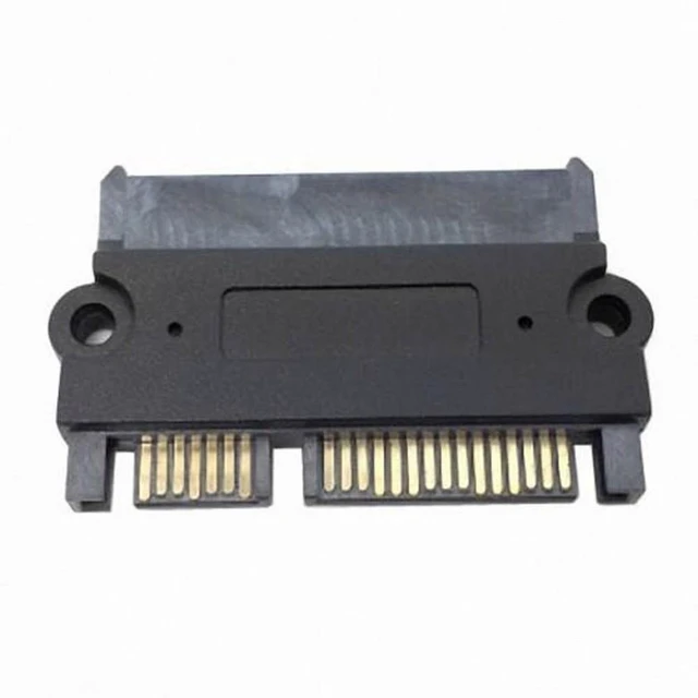 Alt view image 4 of 7 - Vszerda 3.5" 2.5inch SATA 22Pin 7+15 Male to SATA 22P 7+15 Female extension convertor adapter with screw holes