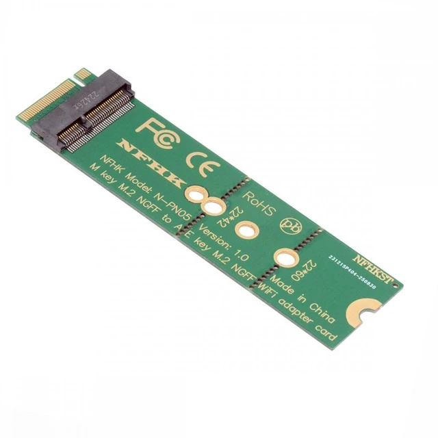 Main image of Vszerda NGFF Key-E WiFi Riser Card Wireless to M.2 NGFF Key-M NVME SSD Adapter Compatible with Wifi6 WIFI7 Networking Card