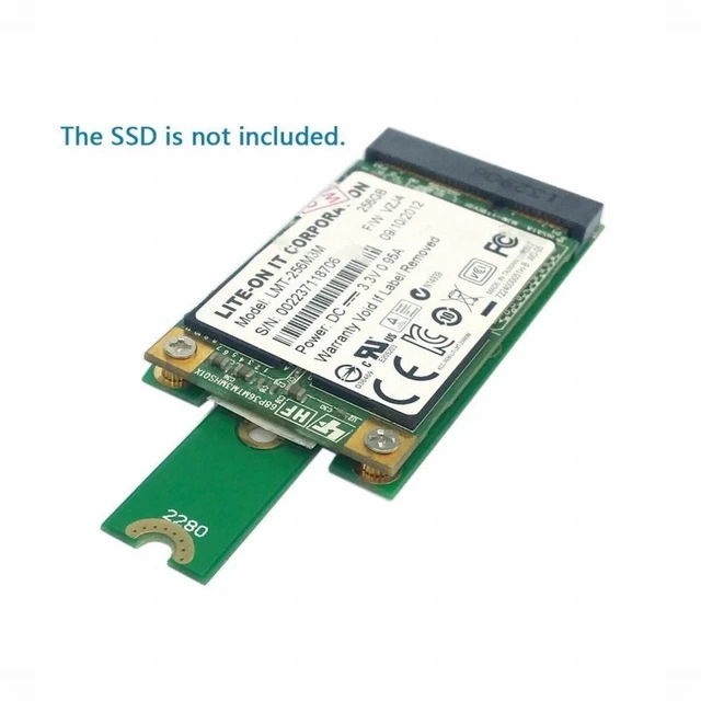 Alt view image 6 of 6 - Vszerda M.2 NGFF PCI-E 2 LANE Golden Finger Pin to 50mm Mini-PCIE mSATA 18+8 SSD Hard Disk PCBA