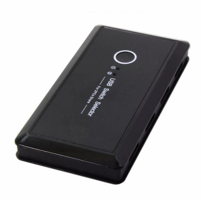 Alt view image 5 of 7 - Vszerda KVM USB 2.0 Switch Selector 2 Port PCs Sharing 4 Devices for Keyboard Mouse Scanner Printer