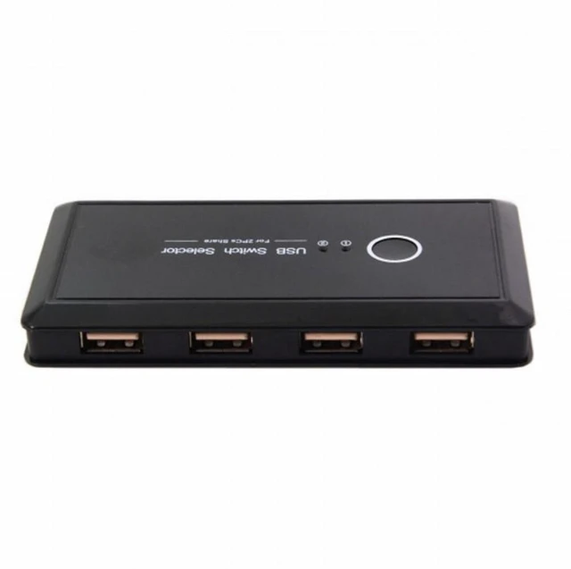 Alt view image 4 of 7 - Vszerda KVM USB 2.0 Switch Selector 2 Port PCs Sharing 4 Devices for Keyboard Mouse Scanner Printer
