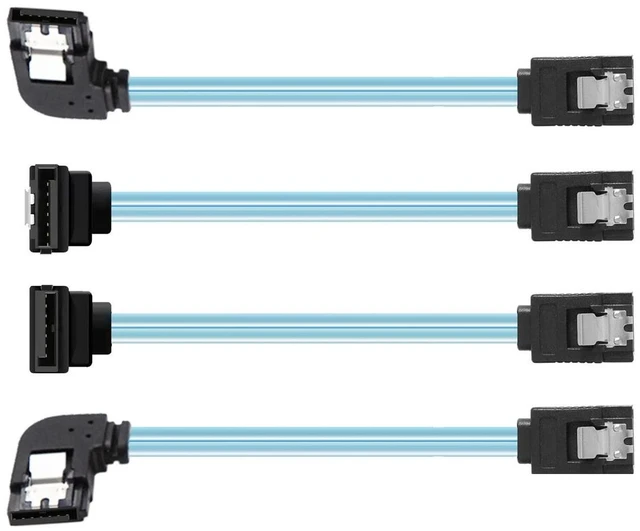 Main image of Vszerda 4pcs/lot 90 Degree Angled Type Internal 4-SATA Host to 4SATA 7pin Target Disk 6Gbps Data Server Cable 25cm
