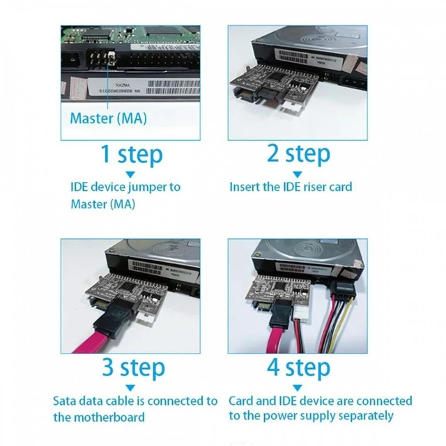 Alt view image 6 of 7 - Vszerda IDE 100 133 PATA to Dual Serial SATA 7PIN Adapter Reversible Converter for Hard Disk Drive