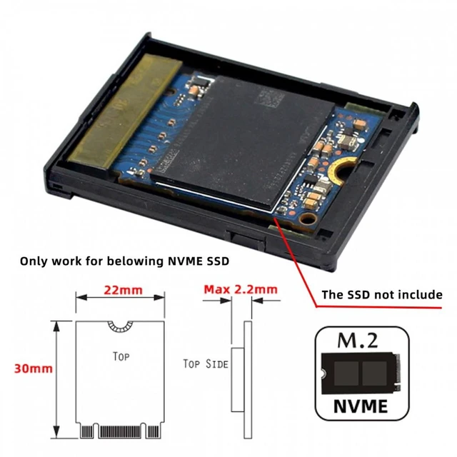 Alt view image 3 of 7 - Vszerda CFexpress Type-B to NVME 2230 Memory Card Kit Case CFE CFB NGFF M-key Adapter Compatible with XS Camera 8K RAW PCIe Expansion