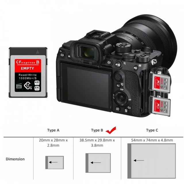 Alt view image 5 of 7 - Vszerda CFexpress Type-B to NVME 2230 Memory Card Kit Case CFE CFB NGFF M-key Adapter Compatible with XS Camera 8K RAW PCIe Expansion