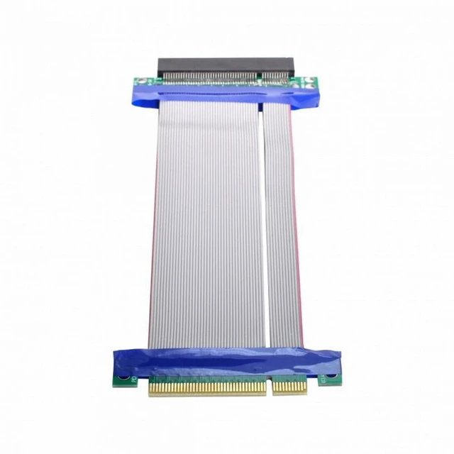 Alt view image 7 of 7 - Vszerda PCI-E Express 8X to 8x Male to Female Slot Riser Extender Card Ribbon Flexible Cable 20cm