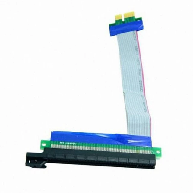 Alt view image 2 of 7 - Vszerda PCI-E Express 1x to 16x Extension Flex Cable Extender Converter Riser Card Adapter 20cm