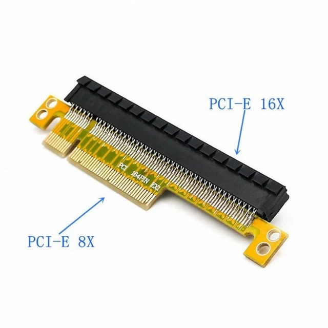 Alt view image 2 of 7 - Vszerda PCI-E Express 8x to 16x Extender Converter Riser Card Adapter Male to Female Extension
