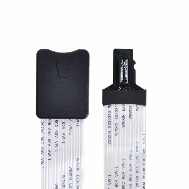 Alt view image 6 of 7 - Vszerda Micro-SD TF Memory Card Kit Male to TF Female Extension Soft Flat FPC Cable Extender 25cm